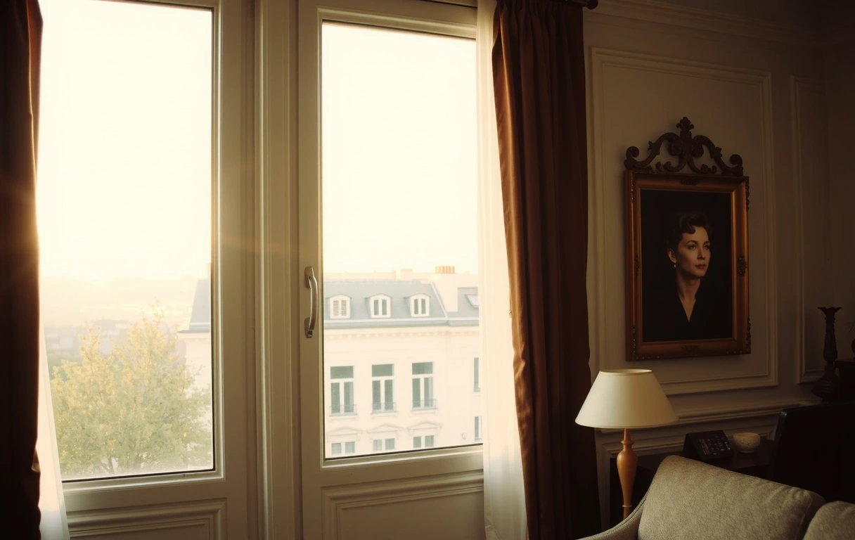 Intérieur parisien baigné de lumière matinale